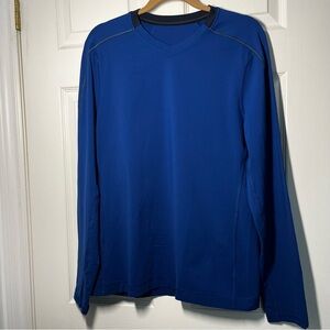 Lululemon Men’s Blue Athletic Base Layer Compression Thicker V-neck Size Large